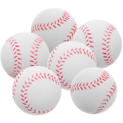 6 Pcs Sponge Training Baseball Outdoor Sports Balls Softballs Baseballs for Pitching Practice Toys