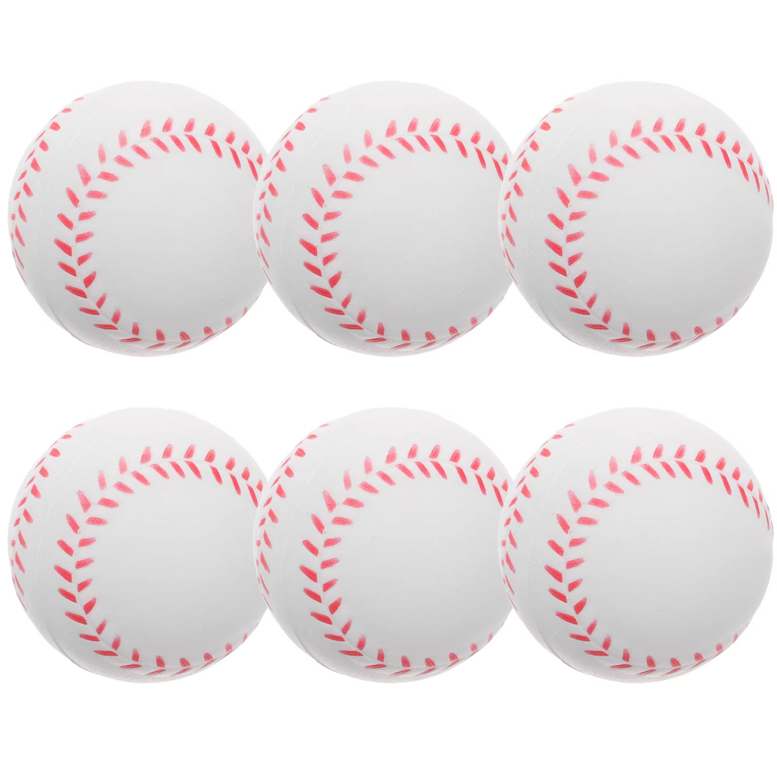 6 Pcs Sponge Training Baseball Outdoor Sports Balls Softballs Baseballs for Pitching Practice Toys