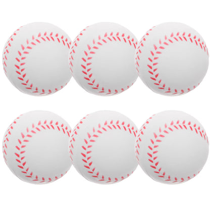 6 Pcs Sponge Training Baseball Outdoor Sports Balls Softballs Baseballs for Pitching Practice Toys