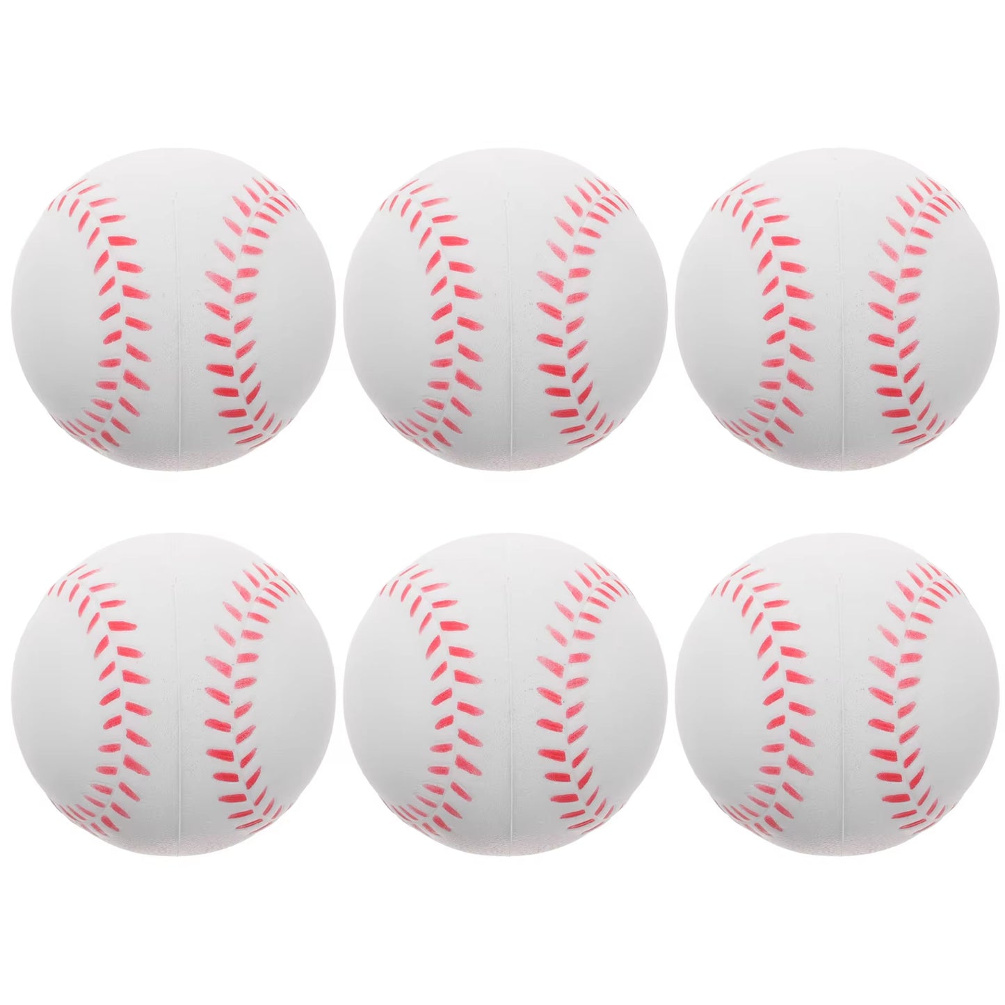 6 Pcs Sponge Training Baseball Outdoor Sports Balls Softballs Baseballs for Pitching Practice Toys