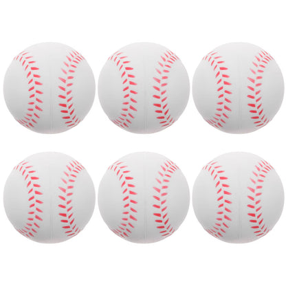 6 Pcs Sponge Training Baseball Outdoor Sports Balls Softballs Baseballs for Pitching Practice Toys