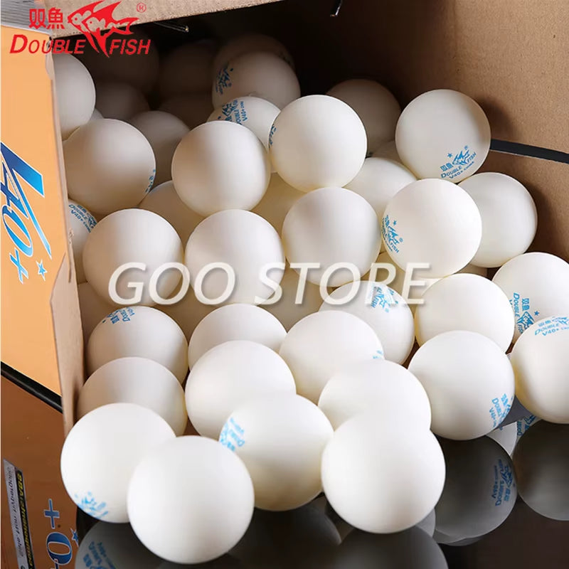 100 Balls Double Fish V40+ 1-Star ABS New Plastic Seamed Training Doublefish Table Tennis Balls Ping Pong Ball