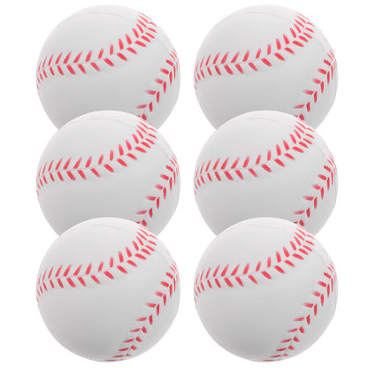 6 Pcs Sponge Training Baseball Outdoor Sports Balls Softballs Baseballs for Pitching Practice Toys