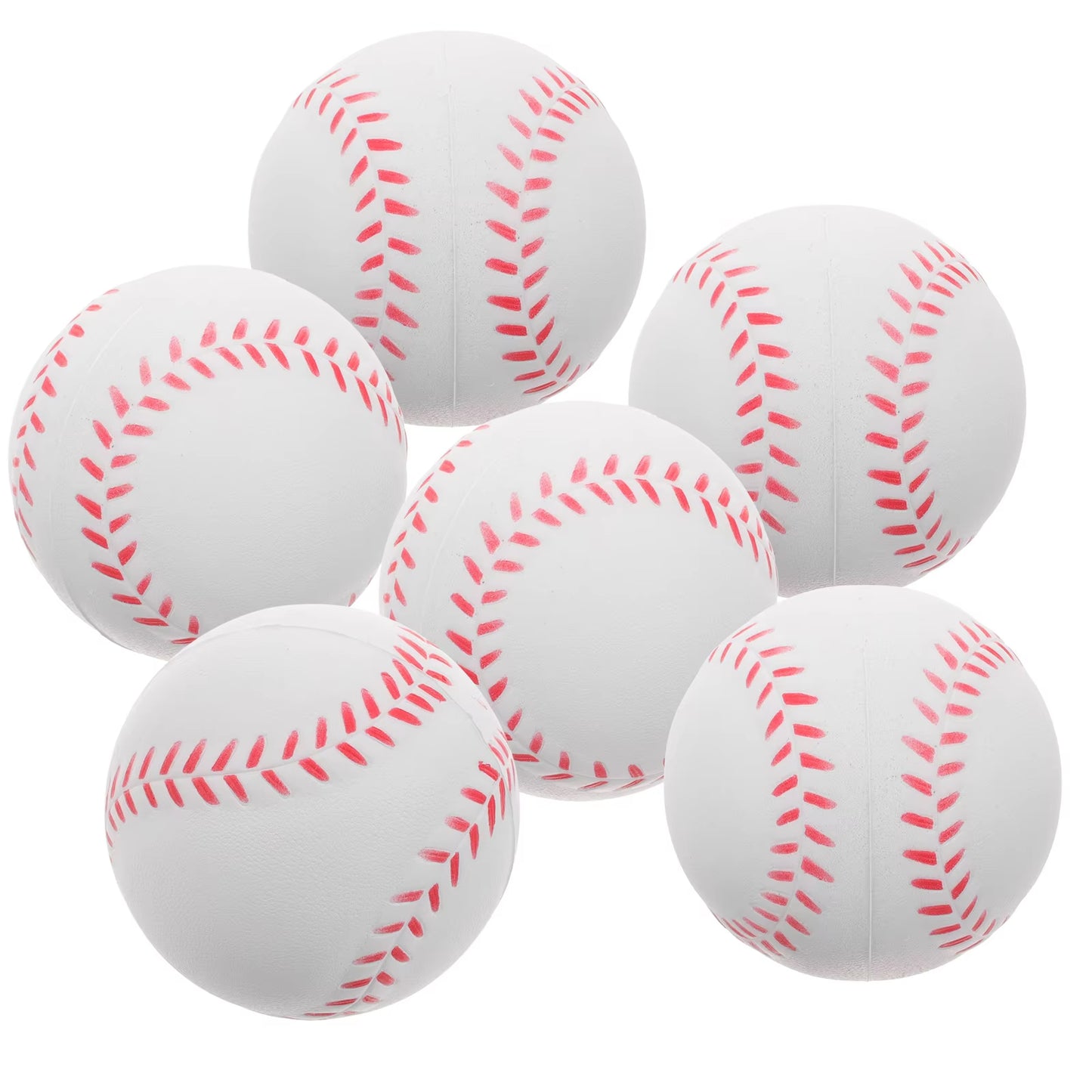 6 Pcs Sponge Training Baseball Outdoor Sports Balls Softballs Baseballs for Pitching Practice Toys