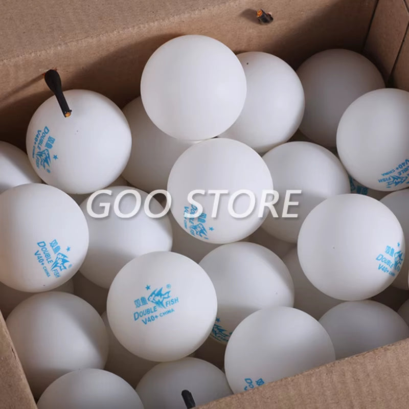 100 Balls Double Fish V40+ 1-Star ABS New Plastic Seamed Training Doublefish Table Tennis Balls Ping Pong Ball