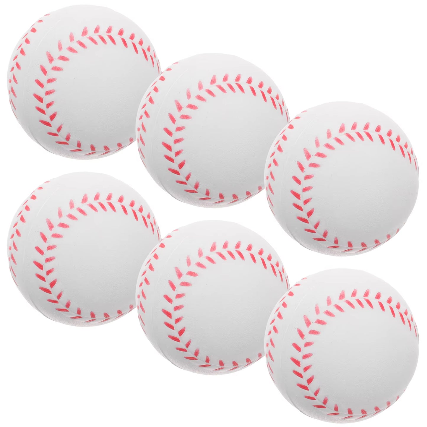 6 Pcs Sponge Training Baseball Outdoor Sports Balls Softballs Baseballs for Pitching Practice Toys